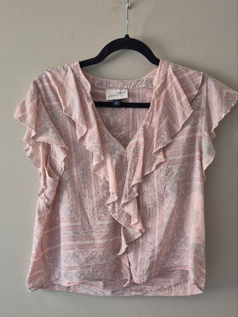 Universal Thread Blush Ruffle Front Blouse - Picture 2 of 6